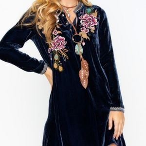 Johnny Was Quito Velvet Trapeze Dress